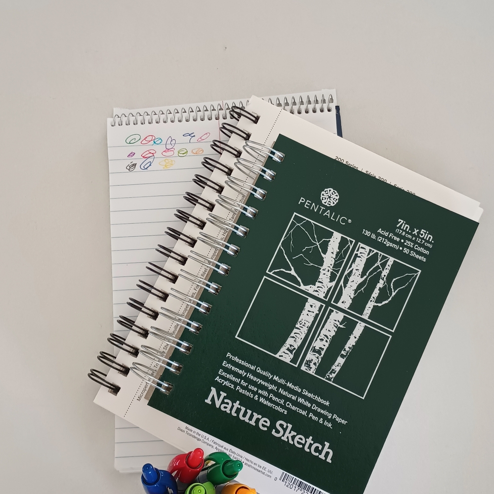 Pentalic Nature Sketch Spiral Notebook - Forest Green